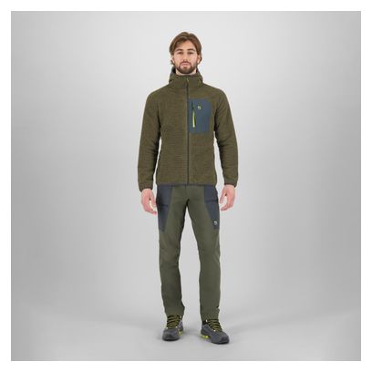 Karpos Rocchetta Evo Felpa con cappuccio da uomo in pile verde