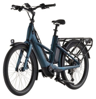 Cube Longtail Hybrid 800 - Bicicletta elettrica da carico longtail con cambio Shimano Cues 11 velocità, batteria da 800 Wh, ruote da 26 pollici - Verde reale 2026