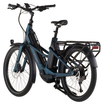 Cube Longtail Hybrid 800 - Bicicletta elettrica da carico longtail con cambio Shimano Cues 11 velocità, batteria da 800 Wh, ruote da 26 pollici - Verde reale 2026