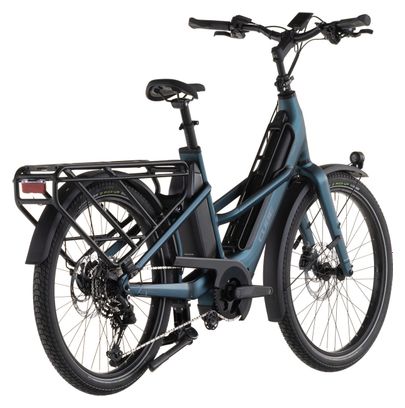 Cube Longtail Hybrid 800 - Bicicletta elettrica da carico longtail con cambio Shimano Cues 11 velocità, batteria da 800 Wh, ruote da 26 pollici - Verde reale 2026