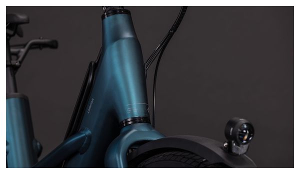 Cube Longtail Hybrid 800 - Bicicletta elettrica da carico longtail con cambio Shimano Cues 11 velocità, batteria da 800 Wh, ruote da 26 pollici - Verde reale 2026