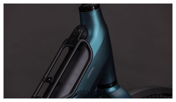Cube Longtail Hybrid 800 - Bicicletta elettrica da carico longtail con cambio Shimano Cues 11 velocità, batteria da 800 Wh, ruote da 26 pollici - Verde reale 2026