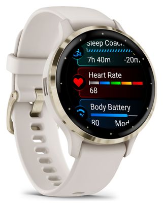 Montre de Sport Garmin Venu 3S Blanc Ivory Or