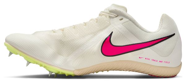 Nike Zoom Rival Multi White Pink Yellow Unisex Track &amp; Field Shoes