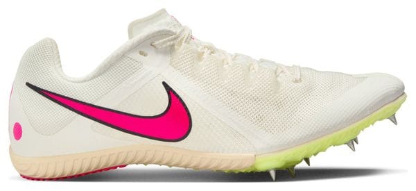 Nike Zoom Rival Multi White Pink Yellow Unisex Track &amp; Field Shoes