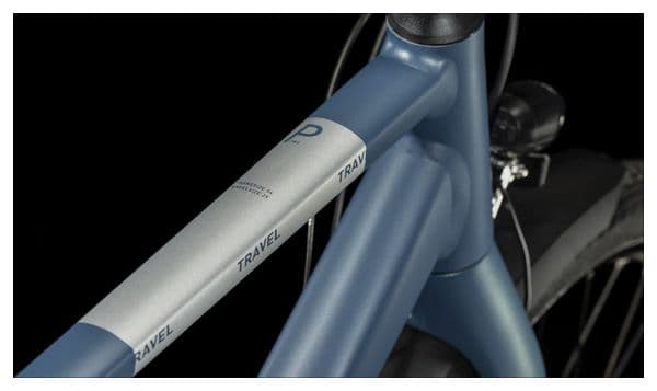 Cube Travel Pro Bicicleta de Cicloturismo Shimano Nexus 8S Cinturón 700 mm Azul Denim 2023