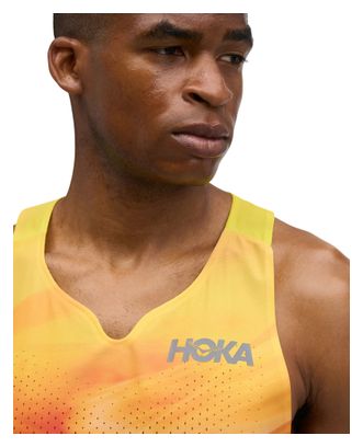 Hoka Race Day tanktop oranje/rood voor heren