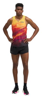 Hoka Race Day tanktop oranje/rood voor heren