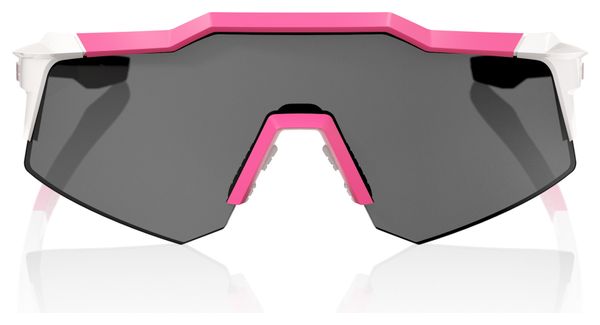 100% Speedcraft XS Puddy Pink White goggles / Smoke lenses