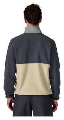 Vellón Patagonia Microdini 1/2 Zip Beige/Azul, Hombre