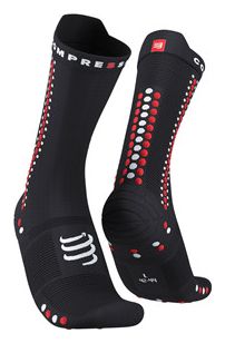 Paar Compressport Pro Racing Socks v4.0 Bike Schwarz / Rot