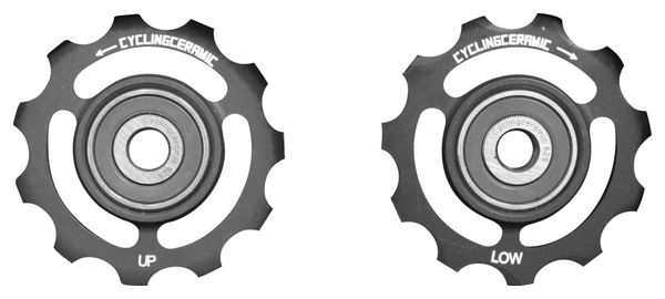 CyclingCeramic Jockey Wheels Shimano 10 / 11s Schwarz