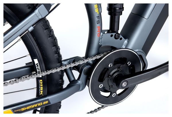 VTT Électrique VAE  EMTB-29  Moteur Central  Full Suspension    SHIMANO ALTUS 8 Vitesses et Freins a disque Hydraulique  Batterie Intégrée  Ion Lithium 48V 13Ah