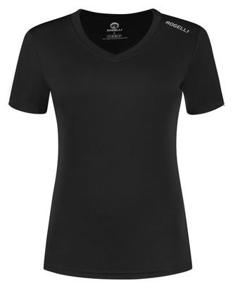 T-Shirt De Sport Manches Courtes Rogelli - Femme - Noir