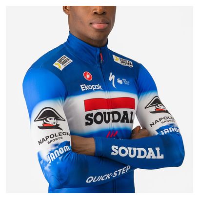 Maillot Manches Longues Castelli Thermal Soudal Quick-Step 2024 Bleu