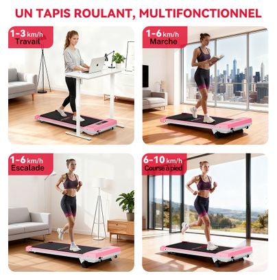 Loopband C1 Compact Roze - 6 km/h - 2,5 pk - Opvouwbaar en draagbaar