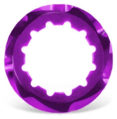 Tuerca Centerlock Garbaruk para cuerpo de rueda libre Shimano HG violeta