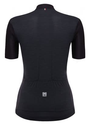 Santini Gravel Women's Short Sleeve Jersey Black