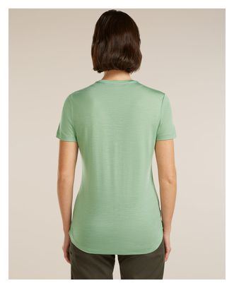 Maglietta tecnica Icebreaker 125 Sphere III verde da donna