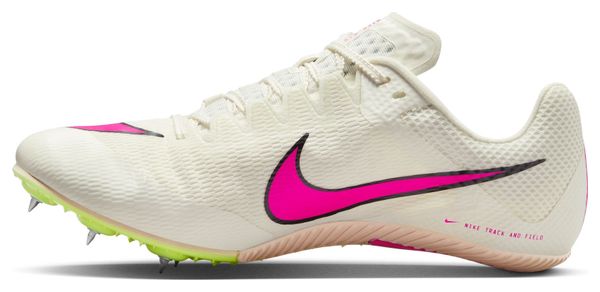 Nike Zoom Rival Sprint White Pink Yellow Unisex Track &amp; Field Shoe