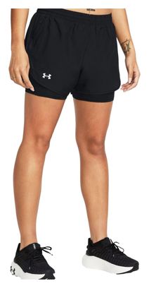 Pantalones cortos 2 en 1 Under Armour Fly By Negro para mujer