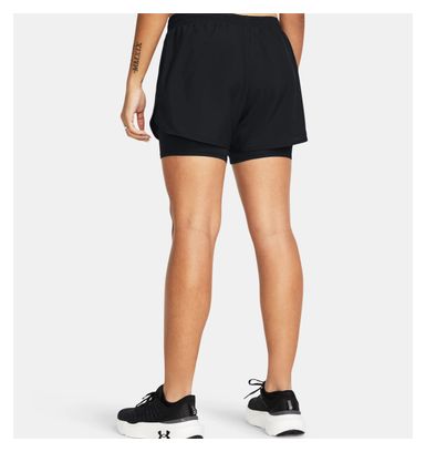 Pantalones cortos 2 en 1 Under Armour Fly By Negro para mujer