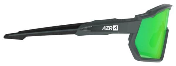 AZR Pro Race RX Mat Carbon/Zwart / Groen Hydrofobe Lens