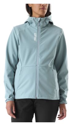 Chaqueta Softshell Millet Seneca Shield Hoodie azul para mujer