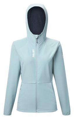 Chaqueta Softshell Millet Seneca Shield Hoodie azul para mujer