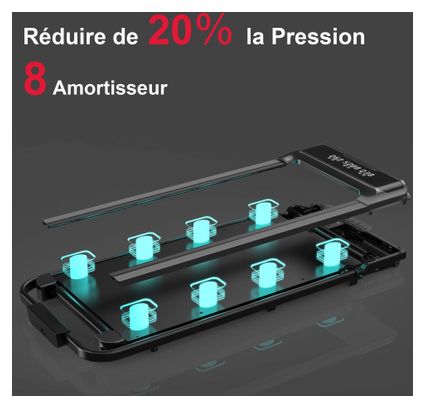 Tapis de course Fitness Q2-1 avec poignées compact Noir