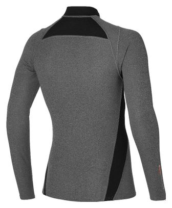 Maillot Manches Longues 1/2 zip Mizuno Breath Thermo Wool Gris / Noir 