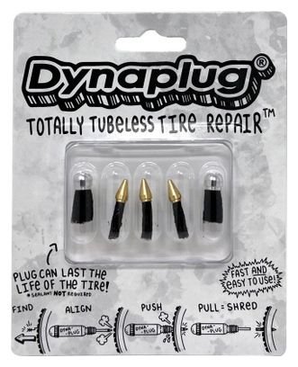 Kit de Réparation Tubeless Dynaplug Plug Pack 3x Soft Nose et 2x Mega Plugs