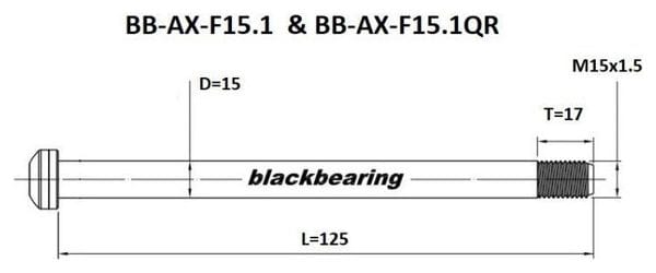 Axe de roue Blackbearing - F15.1QR - (15 mm - 125 - M15x1 5