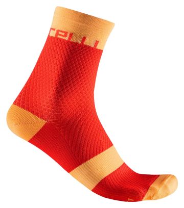 Castelli Velocissima 12 Red/Orange Women's Socks