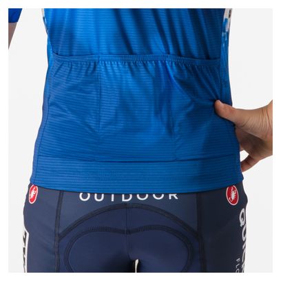 Castelli Aero Kid Soudal Quick-Step 2024 Korte Mouw Trui Blauw