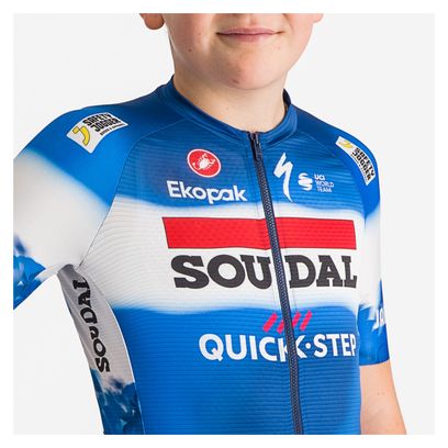 Castelli Aero Kid Soudal Quick-Step 2024 Korte Mouw Trui Blauw
