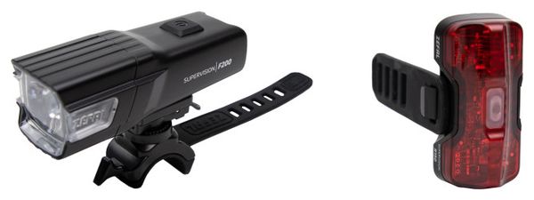 Kit d'éclairage Avant/Arrière Zefal Supervision F200 R150