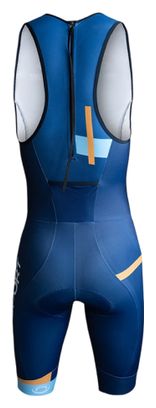 Tuta da triathlon BV Sport 3X100 blu/arancione da uomo