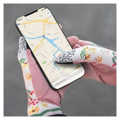 Paire de Gants de Cyclisme Femme Antidérapants rose