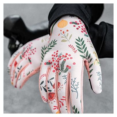 Paire de Gants de Cyclisme Femme Antidérapants rose