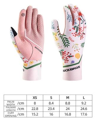 Paire de Gants de Cyclisme Femme Antidérapants rose