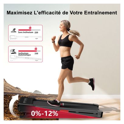 Tapis de course Fitness Y1 inclinaison automatique compact Noir