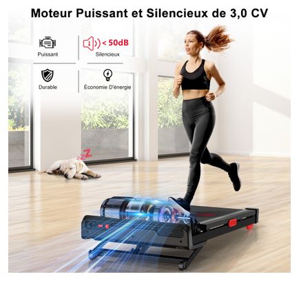 Tapis de course Fitness Y1 inclinaison automatique compact Noir