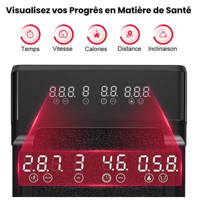 Tapis de course Fitness Y1 inclinaison automatique compact Noir