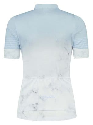 Maillot Manches Courtes Velo Rogelli Marble - Femme - Blanc/Gris/Bleu