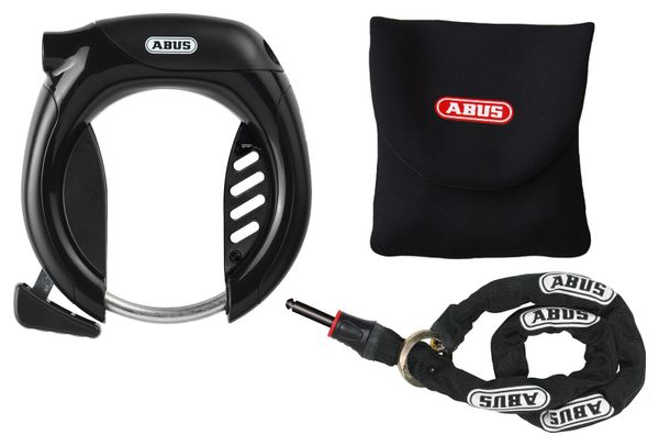 Abus 4960 NR Frame Lock + Abus 5850/5650/4960 6KS Chain Lock 85 cm + Bag Black