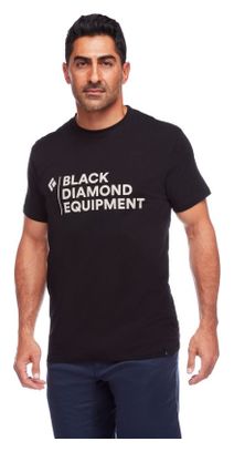 Black Diamond Stacked Logo Herren Kurzarm T-Shirt Schwarz