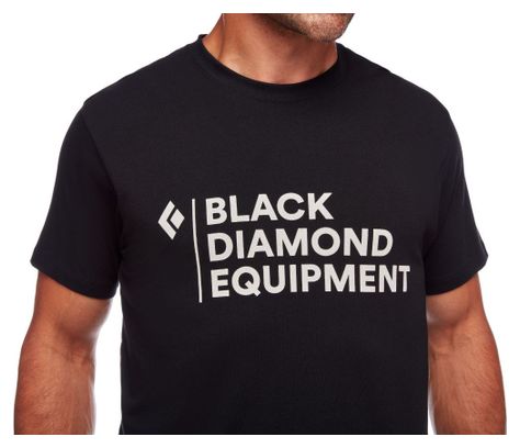 Black Diamond Stacked Logo Men&#39;s Short Sleeve T-Shirt Black
