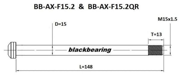 Axe de roue Blackbearing - F15.2QR - (15 mm - 148 - M15x1 5