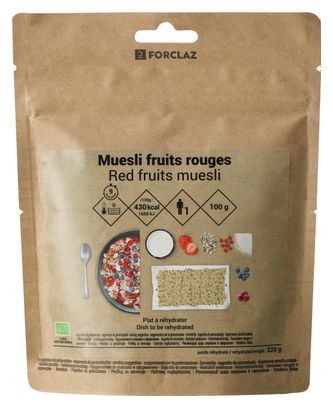 Colazione liofilizzata FORCLAZ Muesli ai frutti rossi BIOLOGICO 100 g
